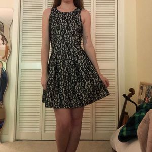 Black and white Blue Tain Dress